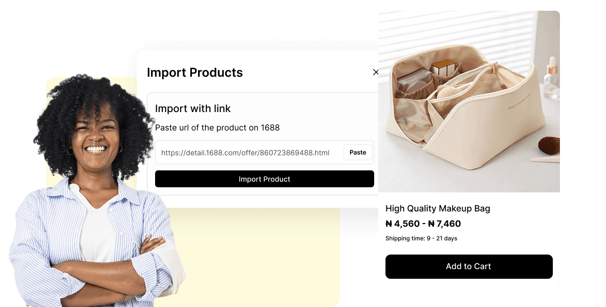 Import products directly from platforms like 1688, Temu, Taobao, and more!