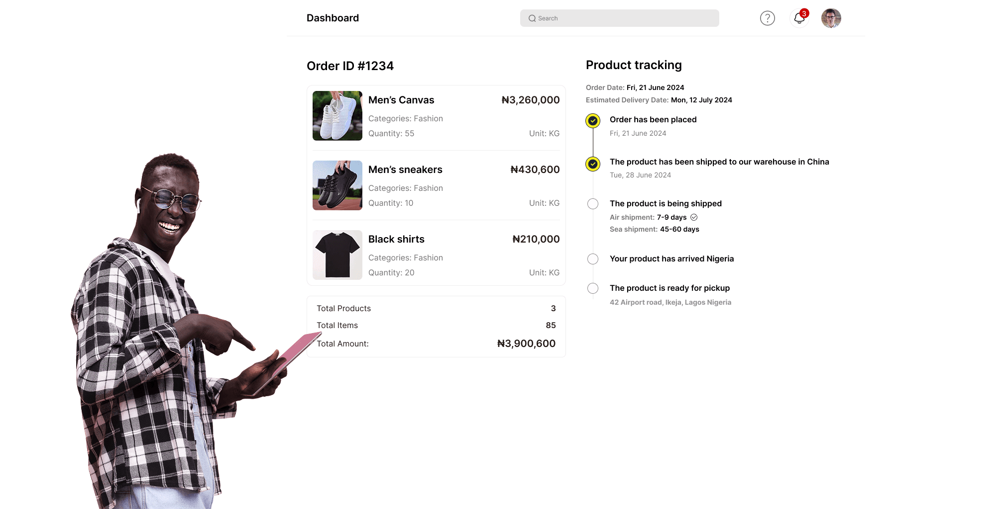 Track and manage order